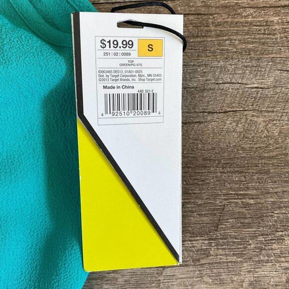 Prabal Gurung For Target Green Pebble Racerback Cami Tank Top Blouse NWT - Picture 5 of 10